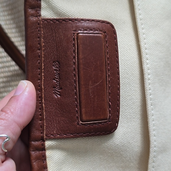 Madewell The Leather-Trimmed Straw Tote In Rustic Twig Multi - Picture 12 of 15